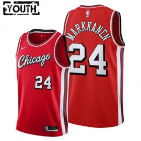 Maillot NBA Chicago Bulls Lauri Markkanen 24 Nike 2021-22 City Edition Throwback Swingman - Enfant
